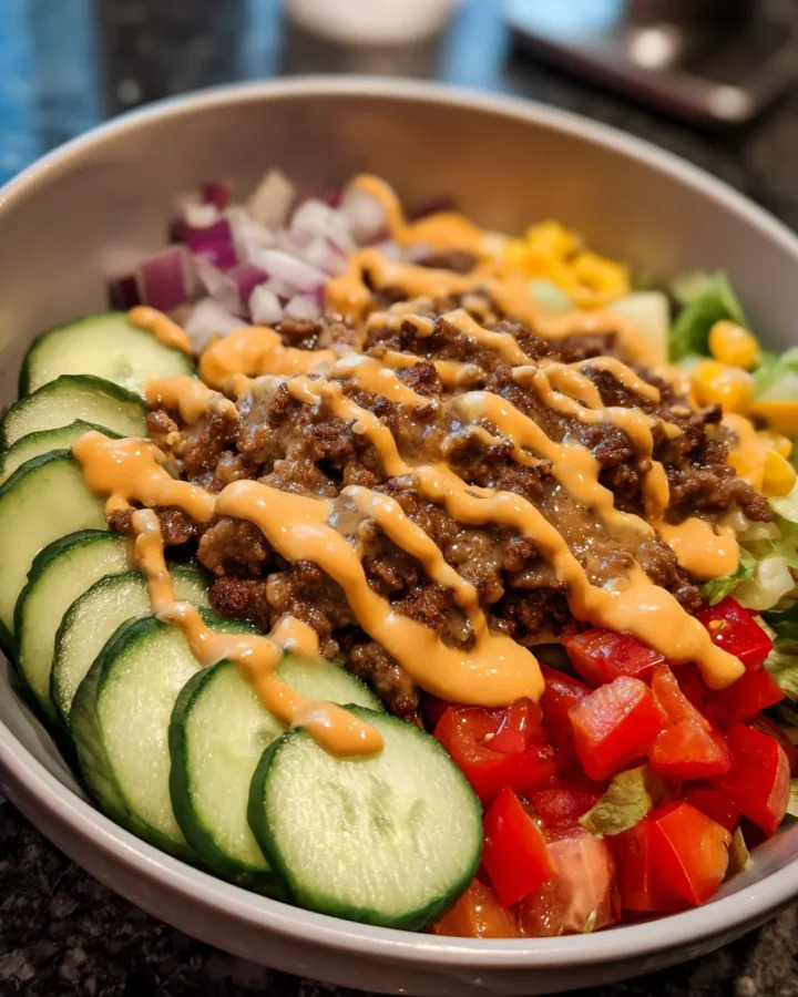 High-Protein Big Mac Salad Bowls