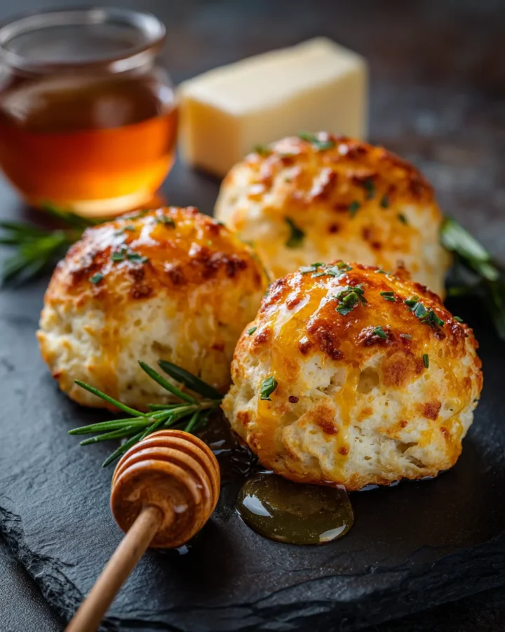 Hot Honey Cheddar Biscuit Bombs