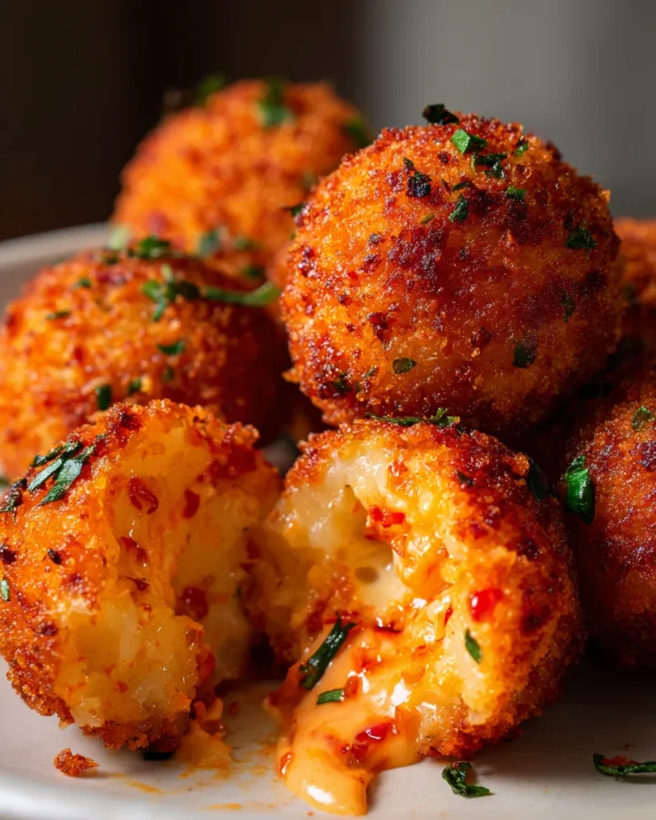 Kimchi Arancini with Gochujang Mayo