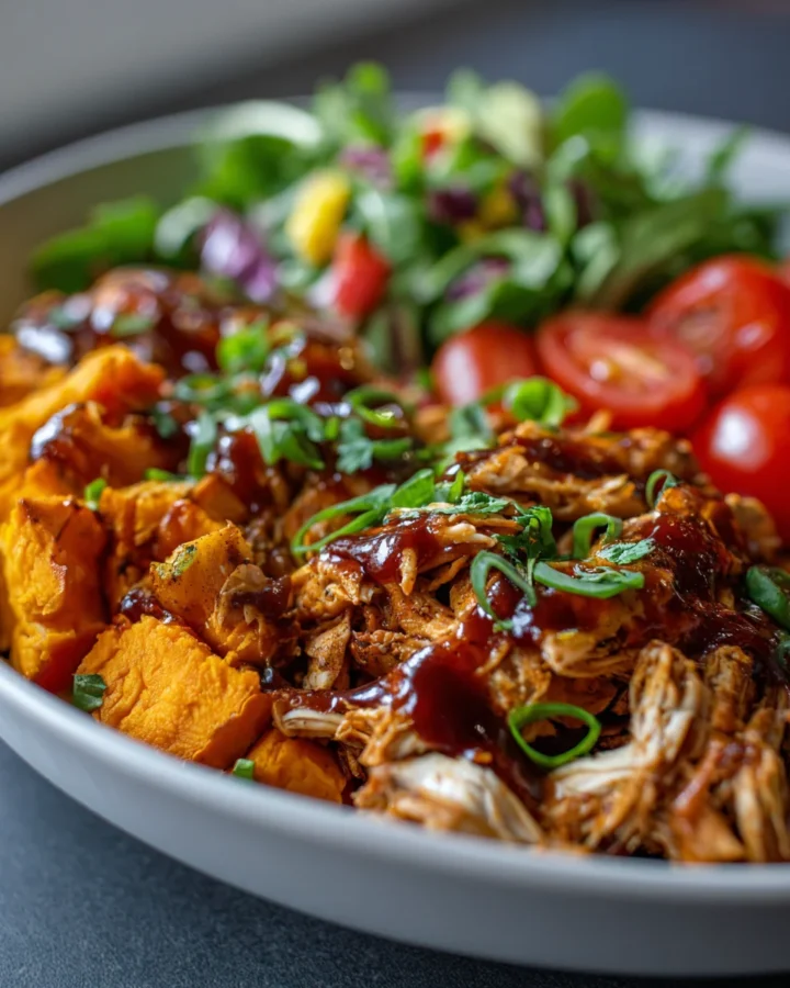 Loaded BBQ Chicken Sweet Potato Bowls