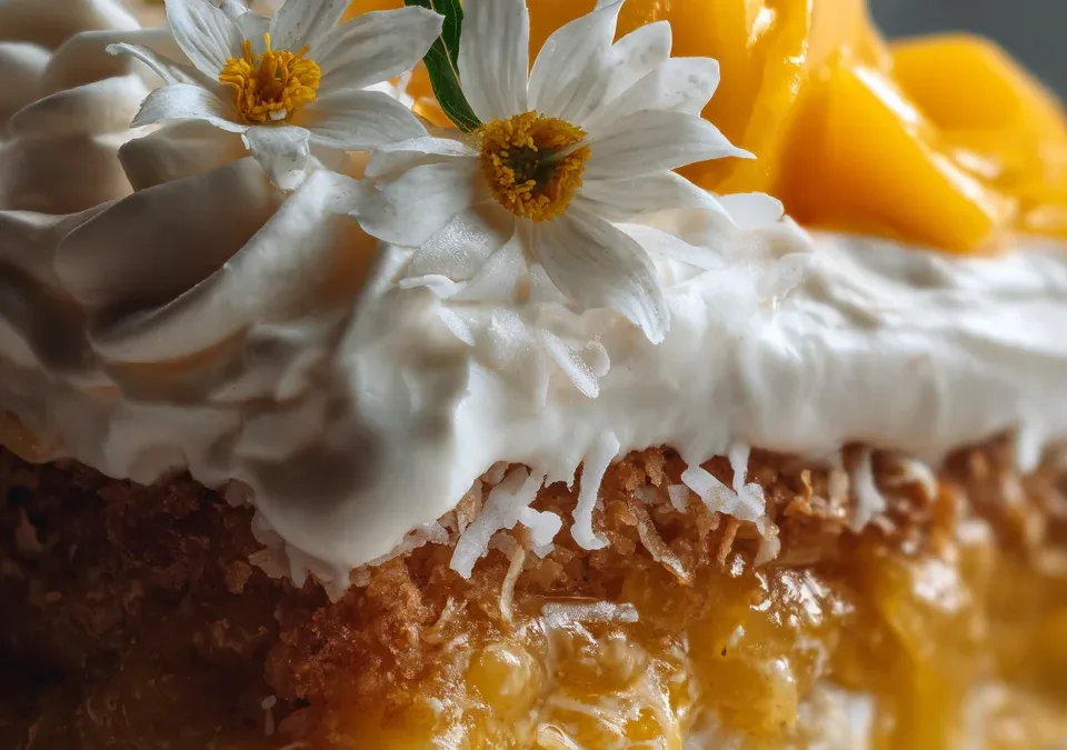 Mango Coconut Tres Leches Cake