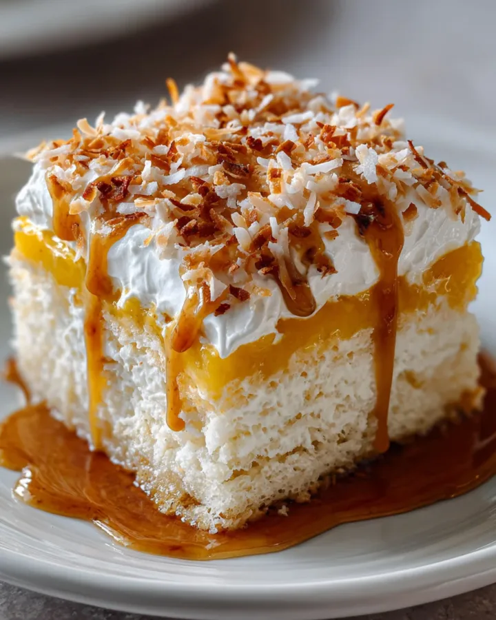 Mango Coconut Tres Leches Cake