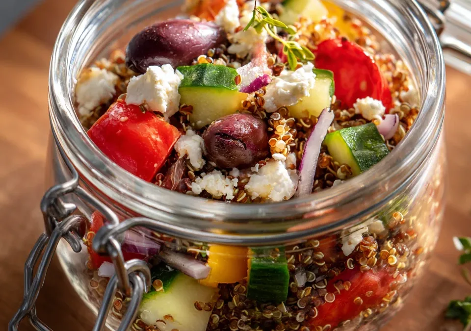 Mediterranean Quinoa Jar Salads