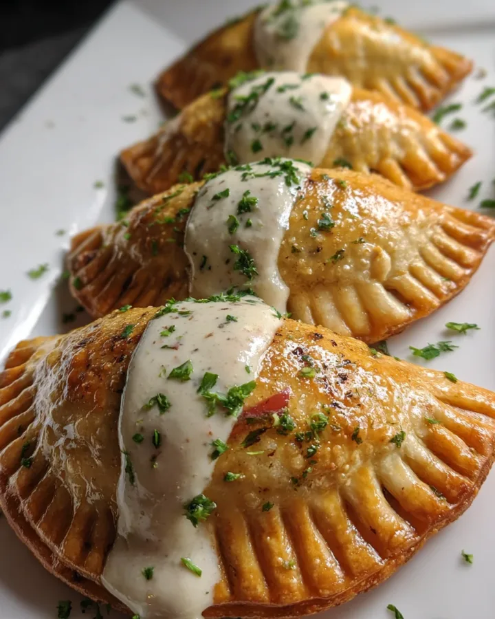Mini Beef Empanadas with Avocado Crema