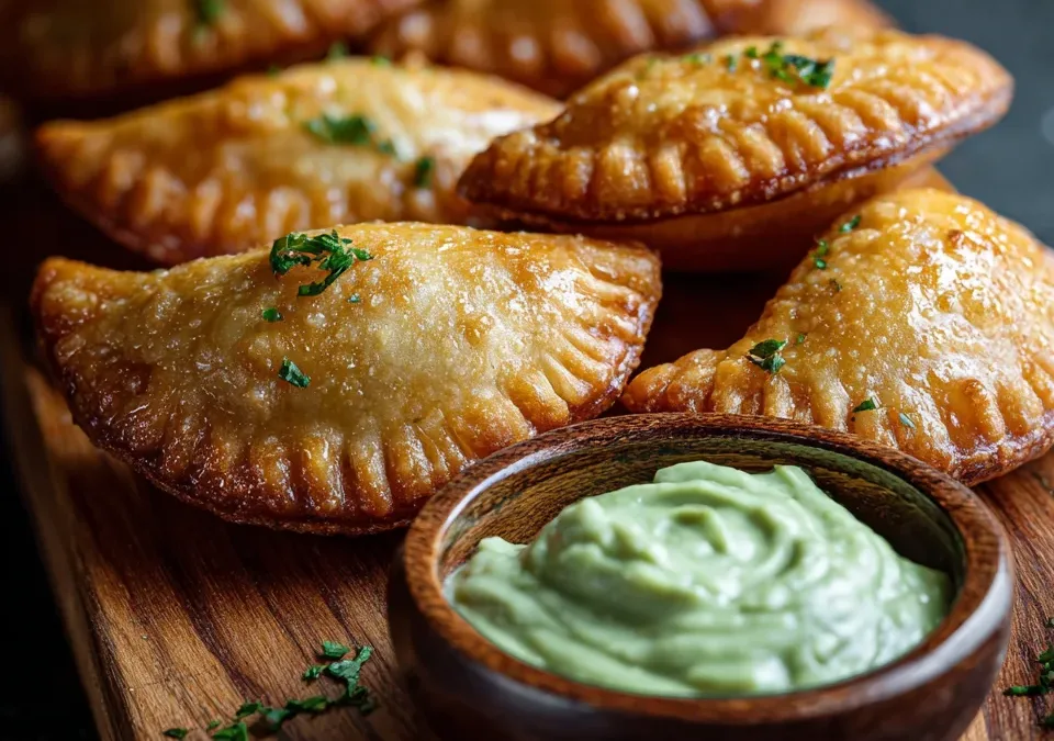 Mini Beef Empanadas with Avocado Crema