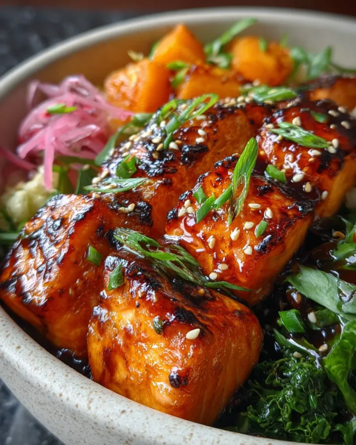 Miso-Glazed Salmon Power Bowls