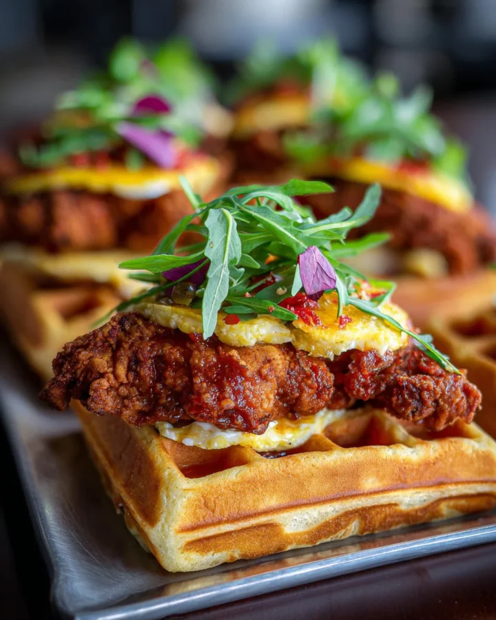Nashville Hot Chicken Waffle Sliders