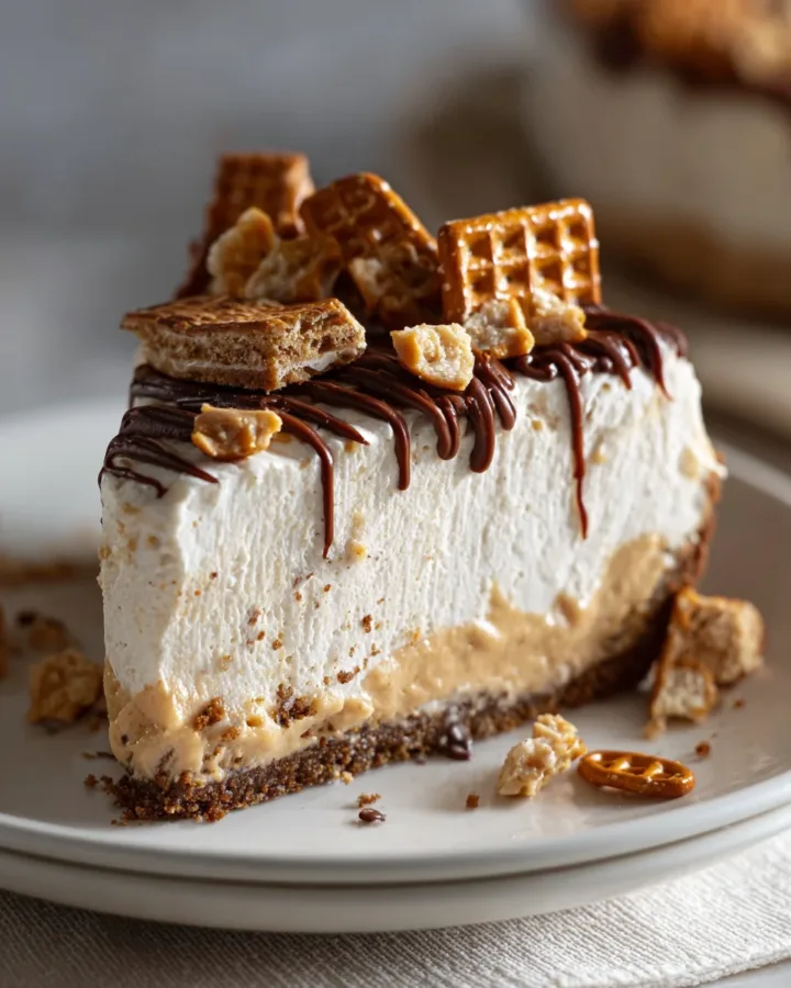 Peanut Butter Pretzel Icebox Pie