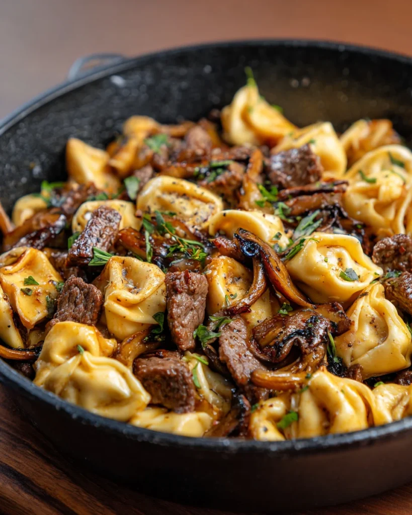 Philly Cheesesteak Tortellini Skillet