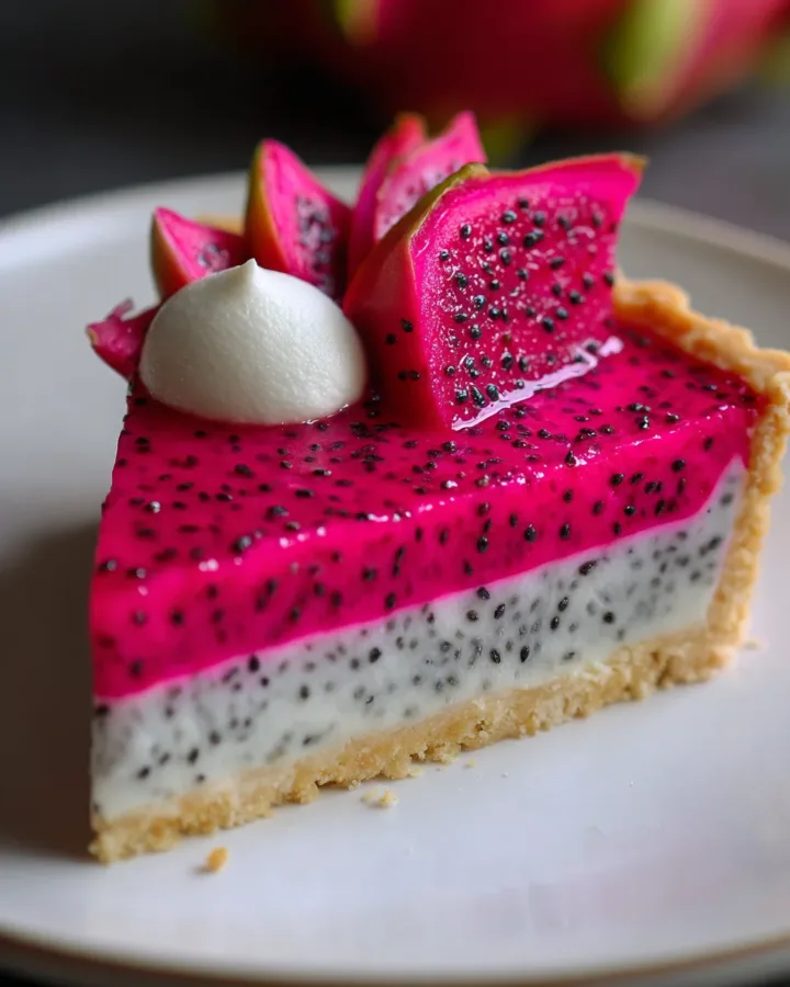 Pink Pitaya (Dragonfruit) No-Bake Tart