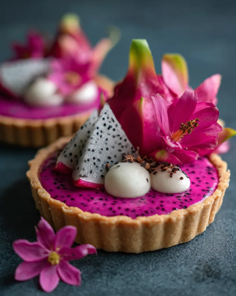 Pink Pitaya (Dragonfruit) No-Bake Tart