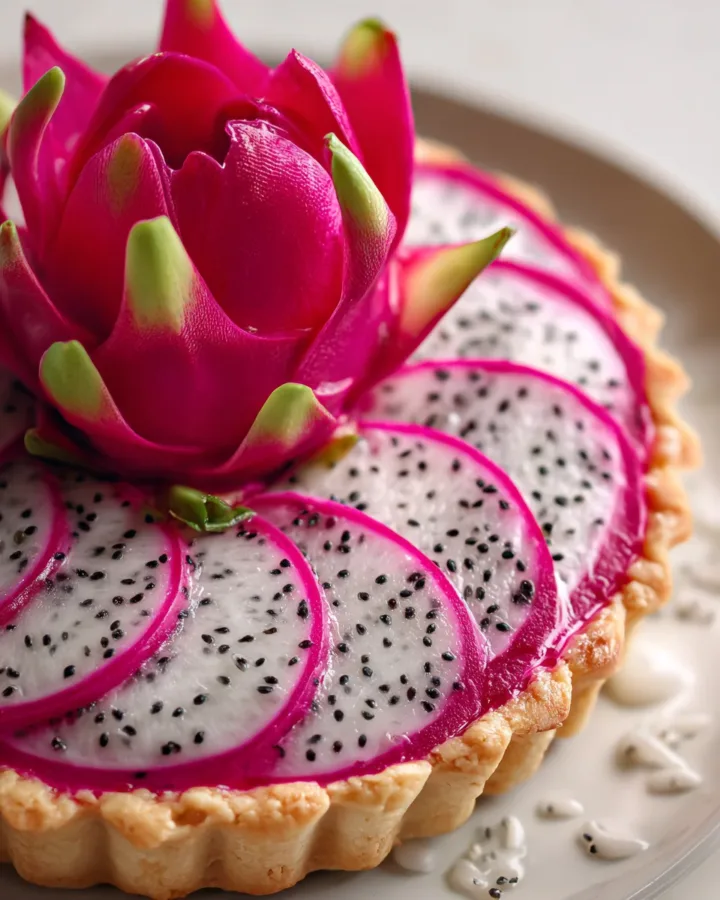 Pink Pitaya (Dragonfruit) No-Bake Tart