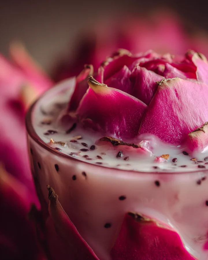 Pitaya (Dragonfruit) Rose Milk Tea