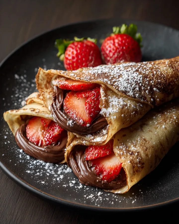 Protein Nutella Stuffed Crepes