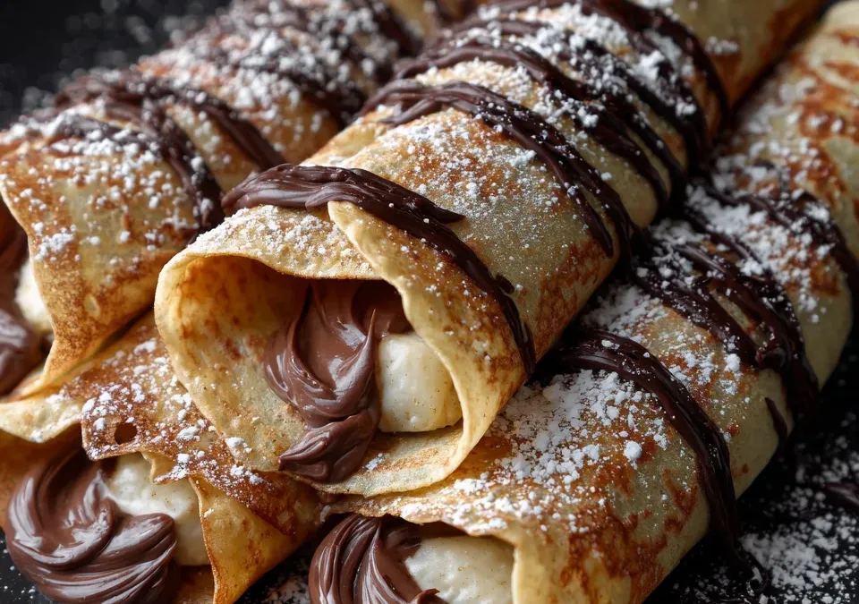 Protein Nutella Stuffed Crepes