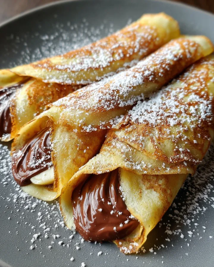 Protein Nutella Stuffed Crepes