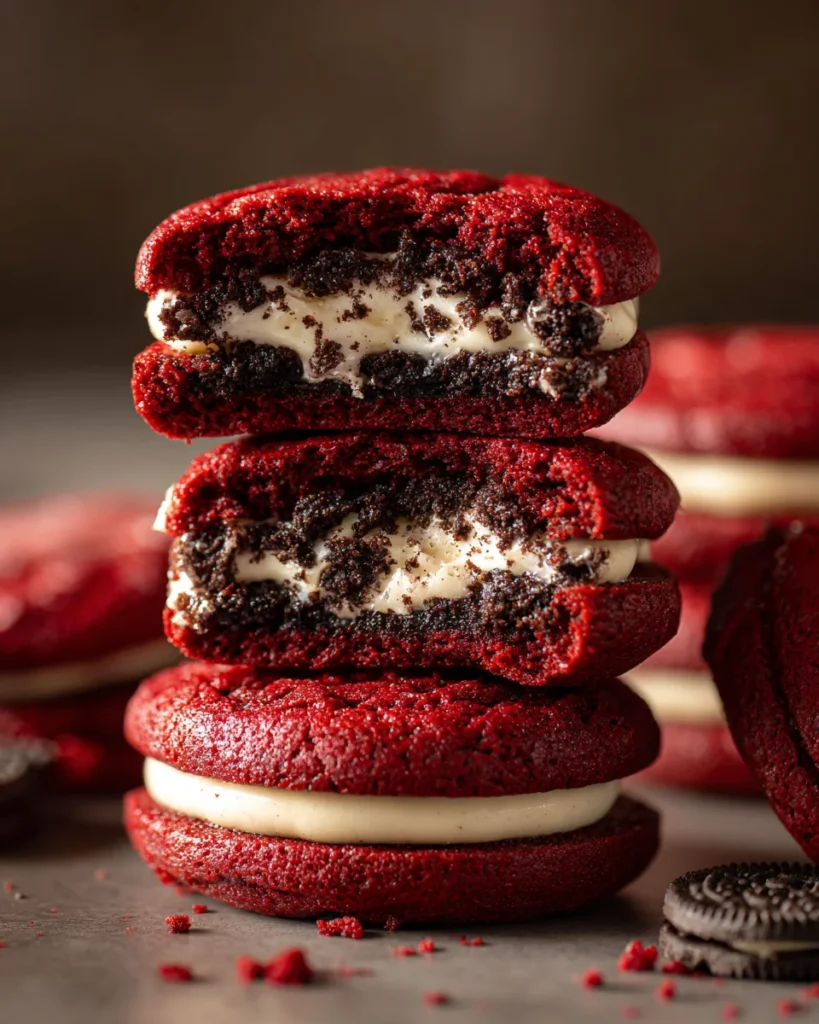 Red Velvet Oreo Brookies