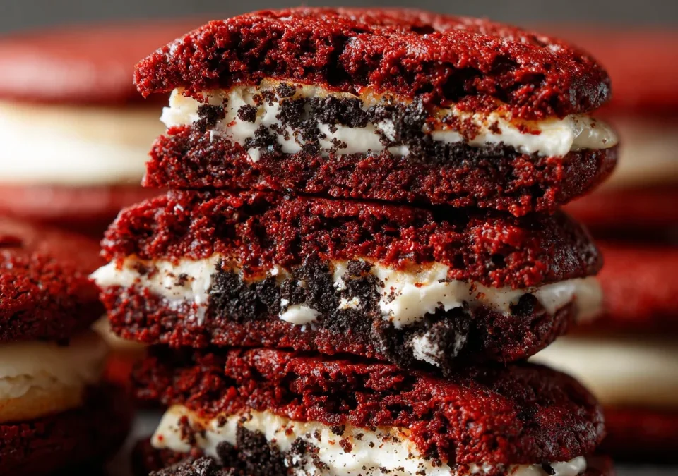 Red Velvet Oreo Brookies