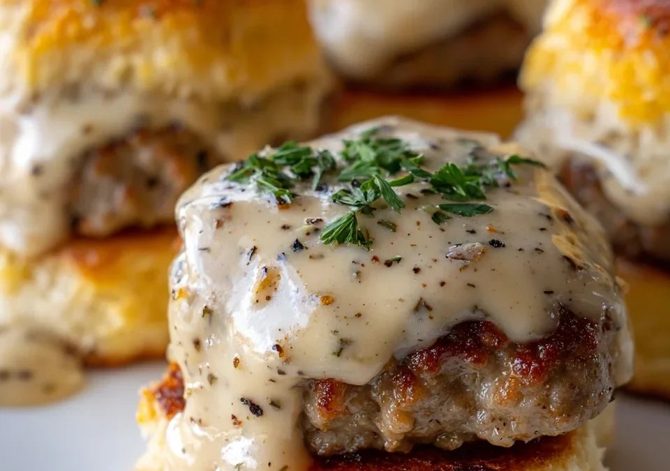 Sausage Gravy Biscuit Breakfast Sliders