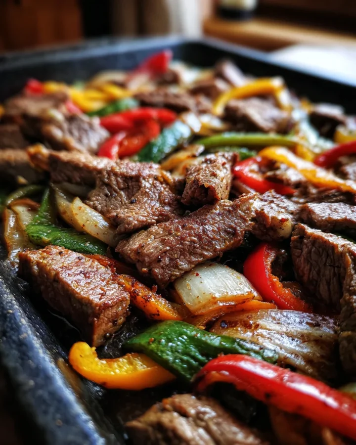 Sheet Pan Halal Beef Fajitas