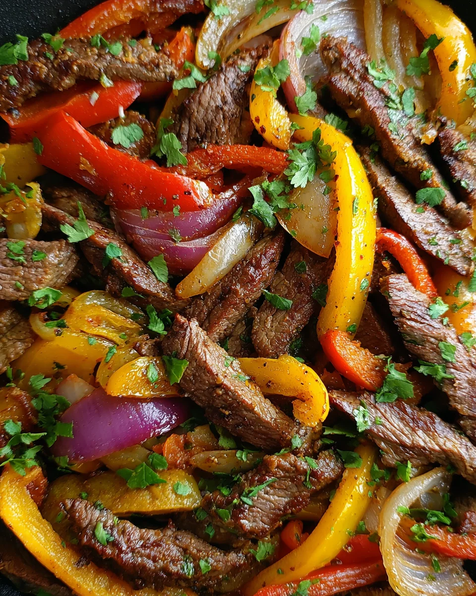 Sheet Pan Halal Beef Fajitas