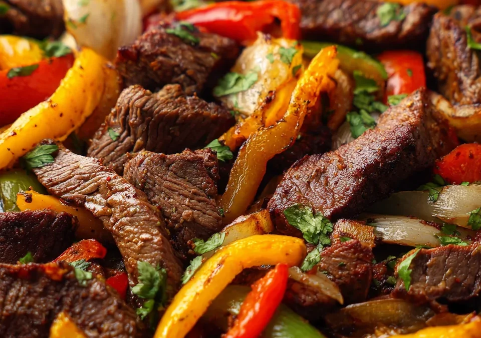 Sheet Pan Halal Beef Fajitas
