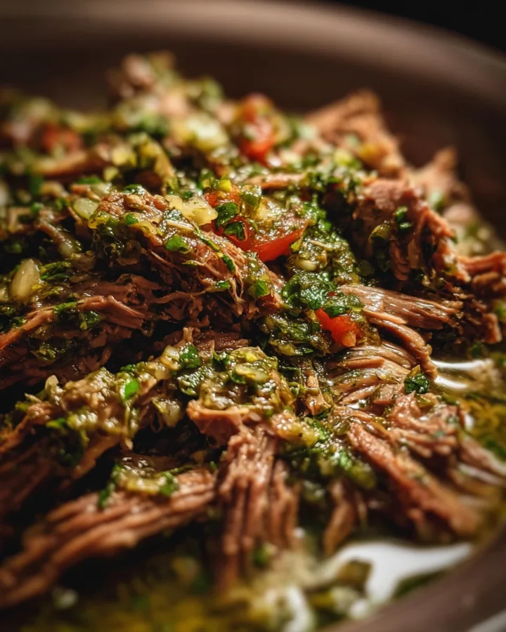 Slow Cooker Salsa Verde Pulled Beef