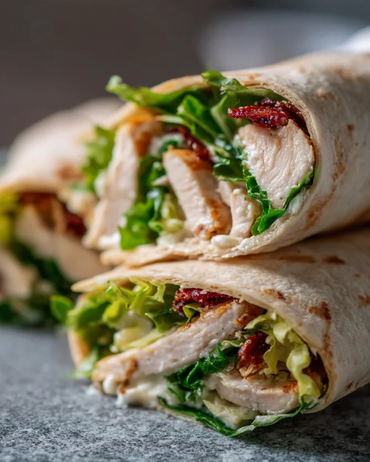 Smash Chicken Caesar Wraps
