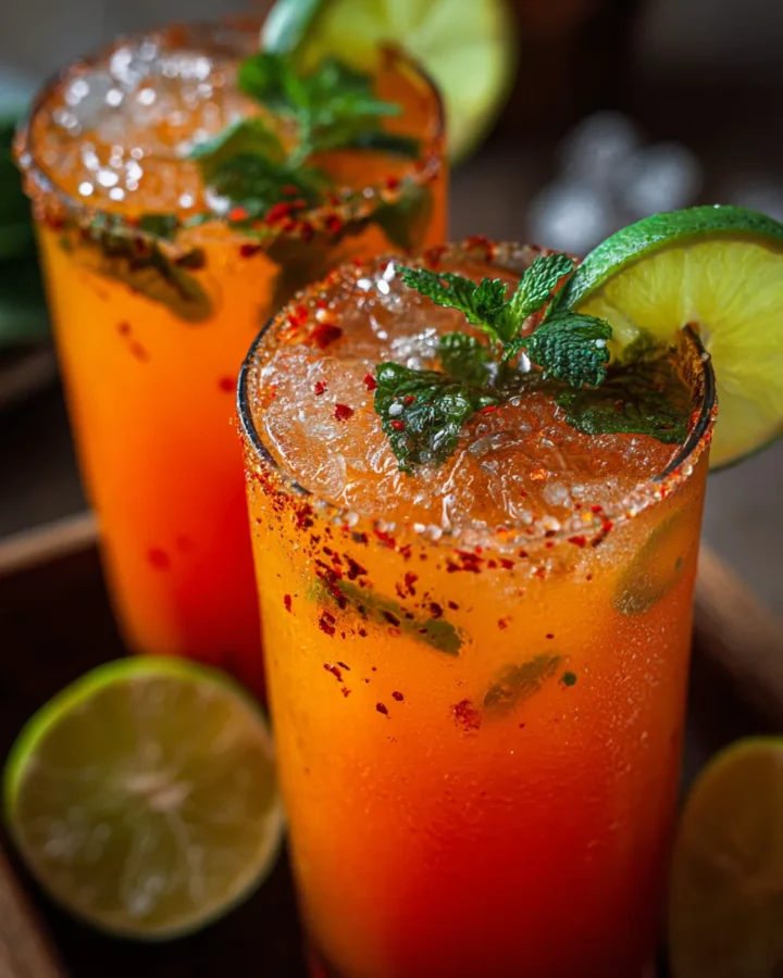 Spicy Mango Michelada Mocktail