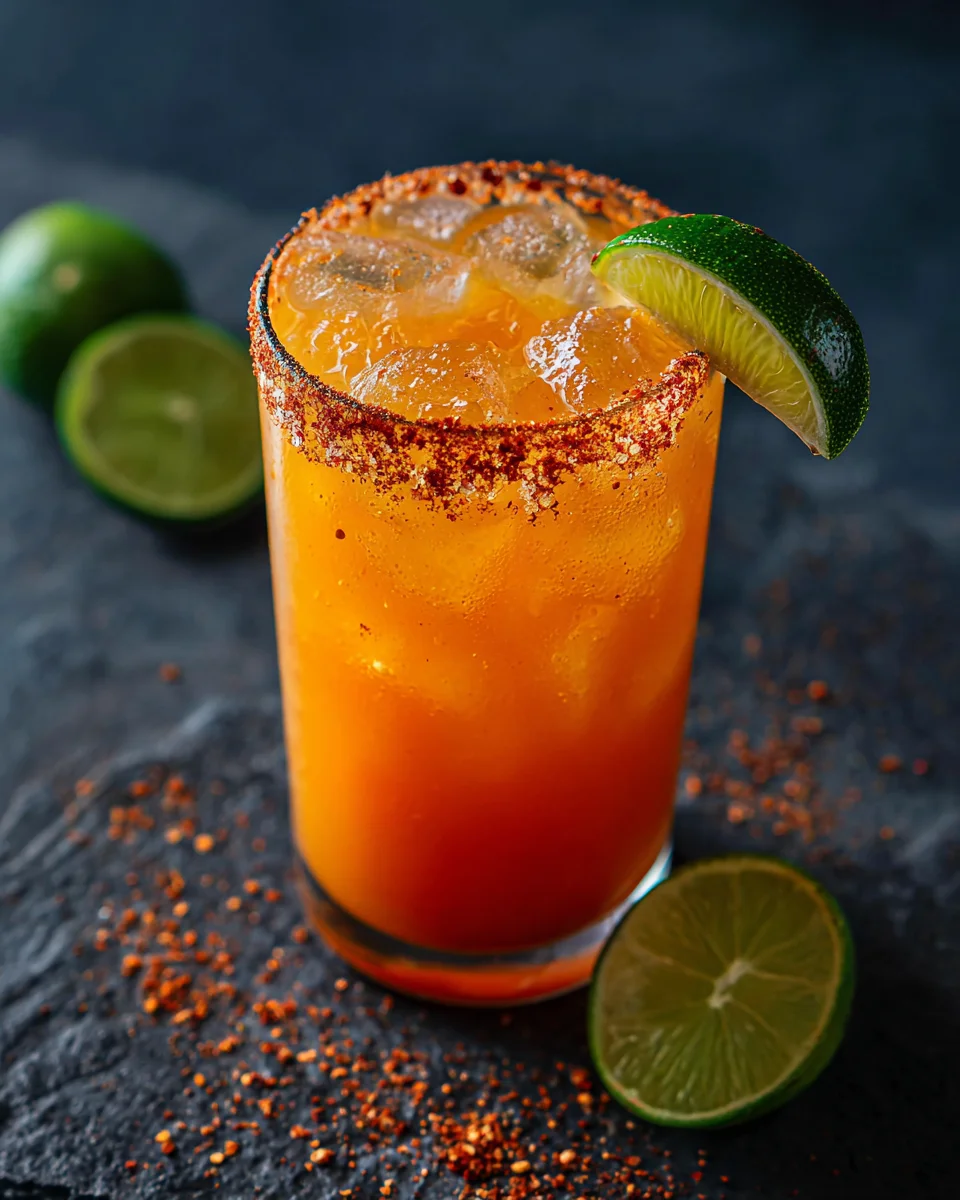 Spicy Mango Michelada Mocktail