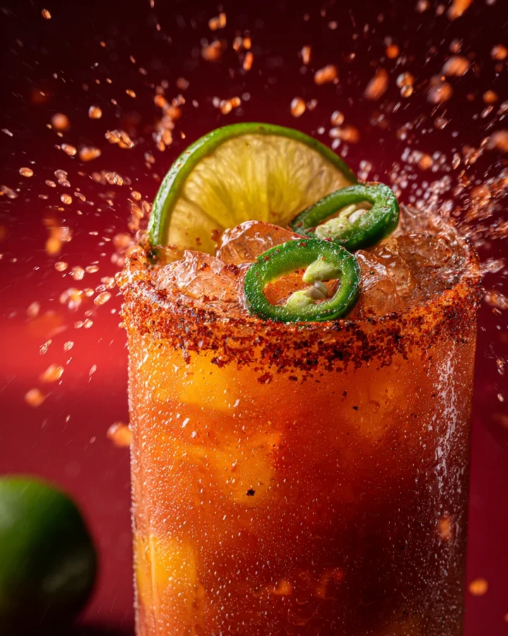 Spicy Mango Michelada Mocktail