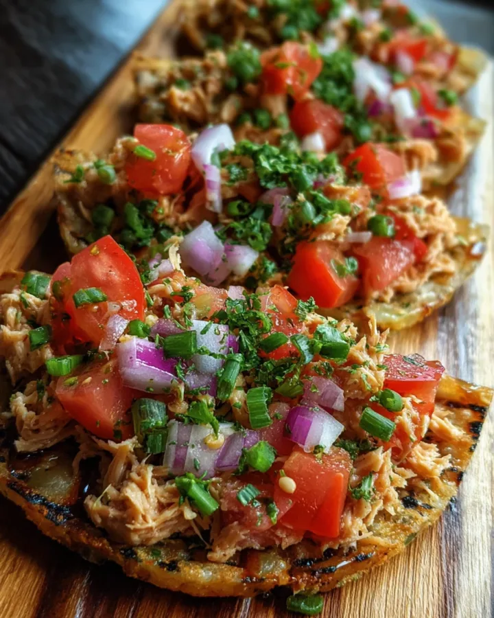 Spicy Tuna Rice Paper Tostadas