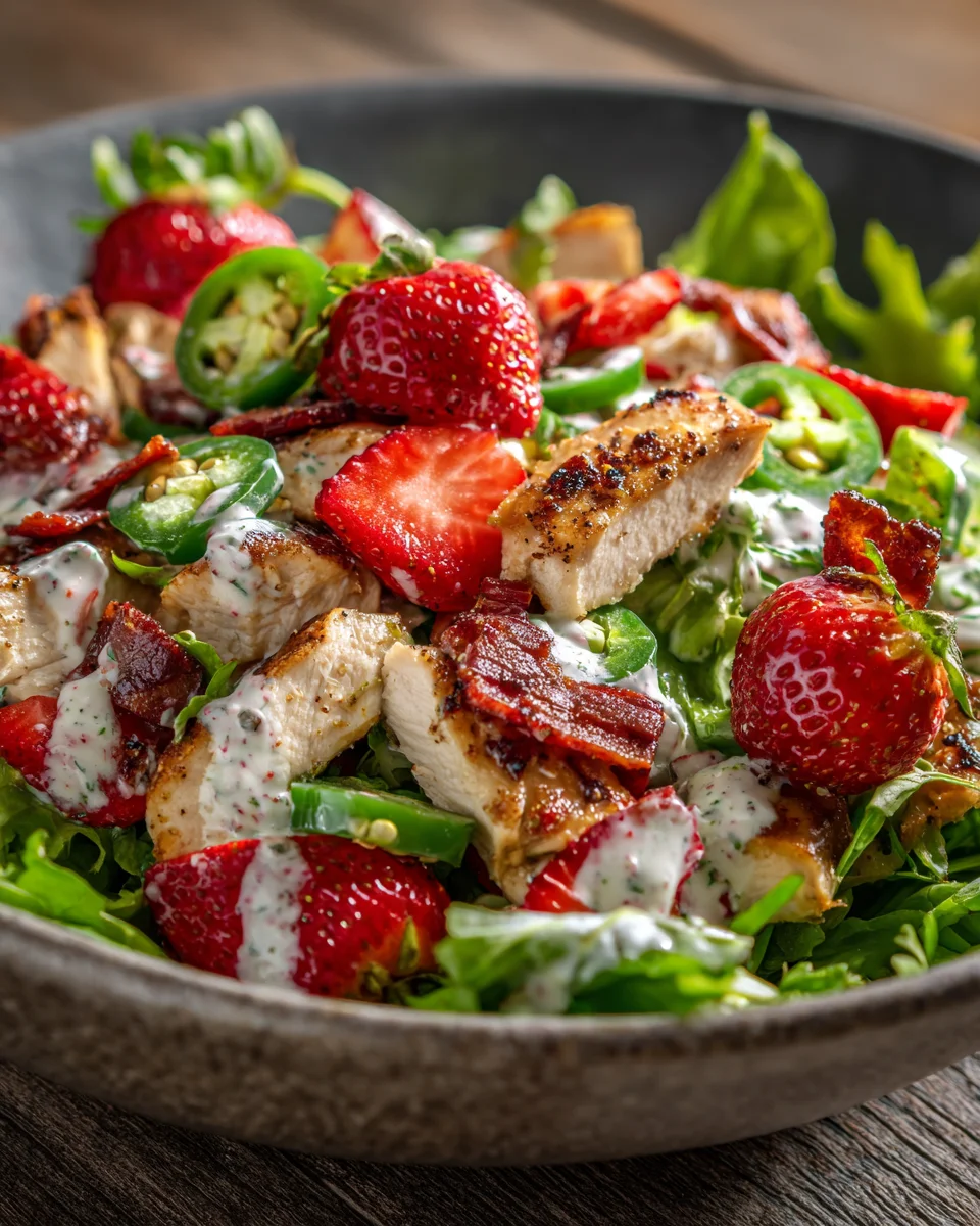 Strawberry Jalapeño Chicken Salad