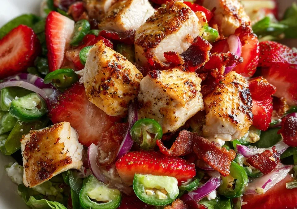 Strawberry Jalapeño Chicken Salad