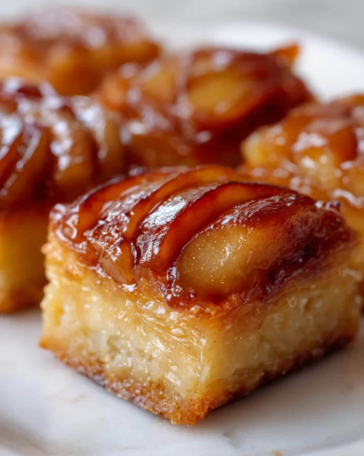 Upside-Down Apple Tarte Tatin Puff Pastry Squares
