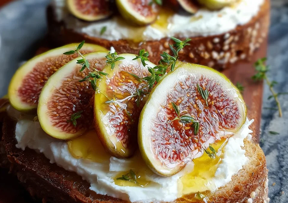 Whipped Ricotta Honey Toast with Figs