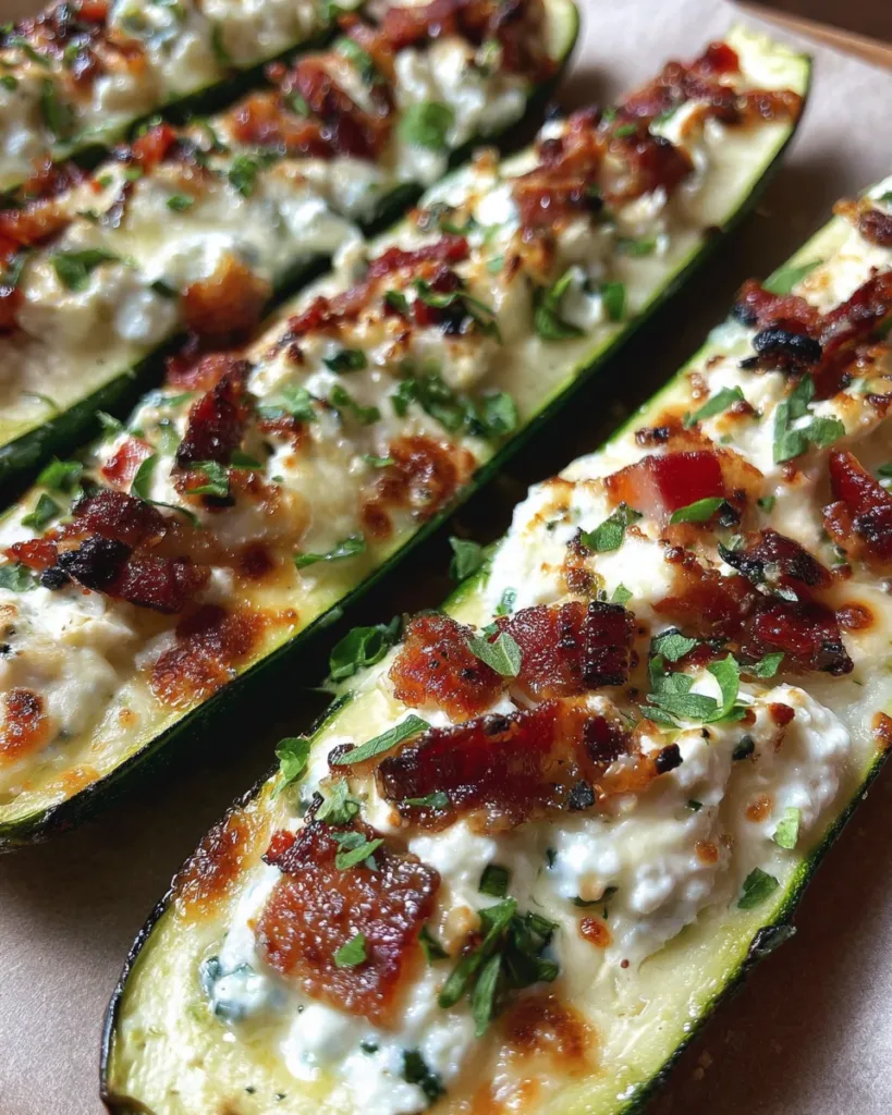 Zucchini Pizza Boats with High-Protein Ricotta