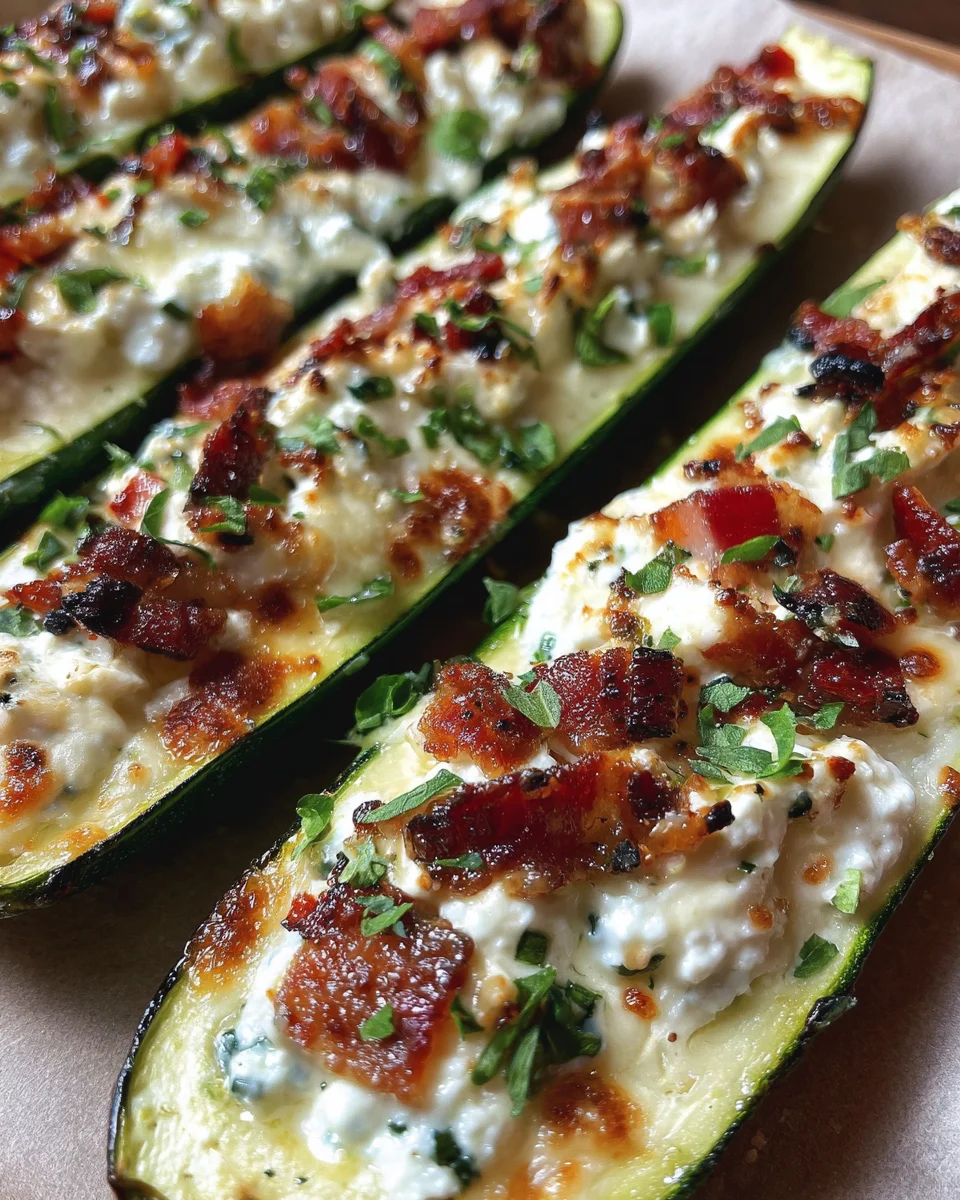 Zucchini Pizza Boats with High-Protein Ricotta