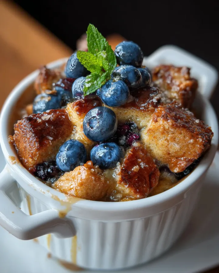blueberry bread pudding