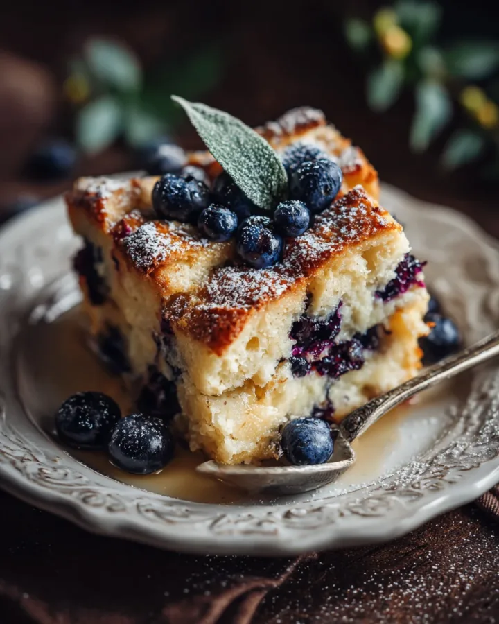blueberry bread pudding