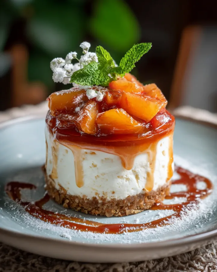 peach cobbler cheesecake