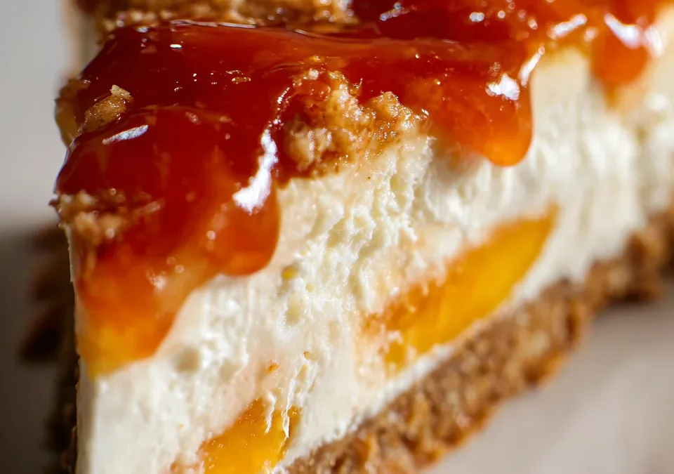 peach cobbler cheesecake