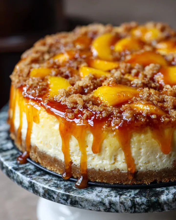 peach cobbler cheesecake