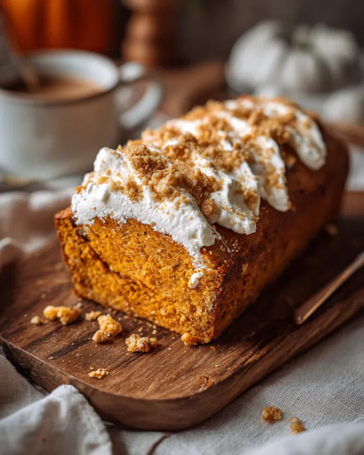 pumpkin loaf with cream cheese