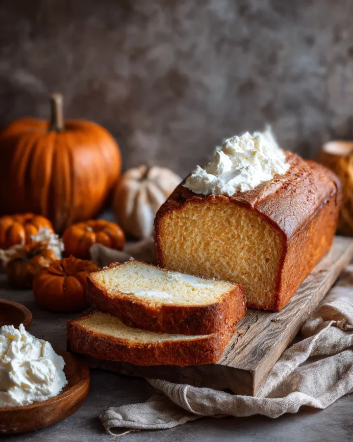 pumpkin loaf with cream cheese