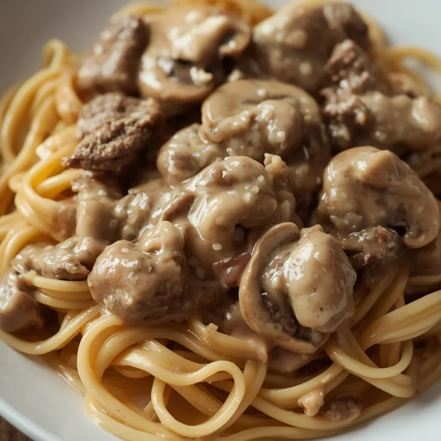 30-Minute Creamy Beef & Mushroom Stroganoff