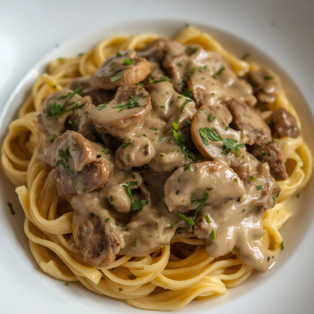 30-Minute Creamy Beef & Mushroom Stroganoff