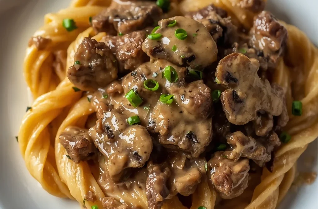 30-Minute Creamy Beef & Mushroom Stroganoff