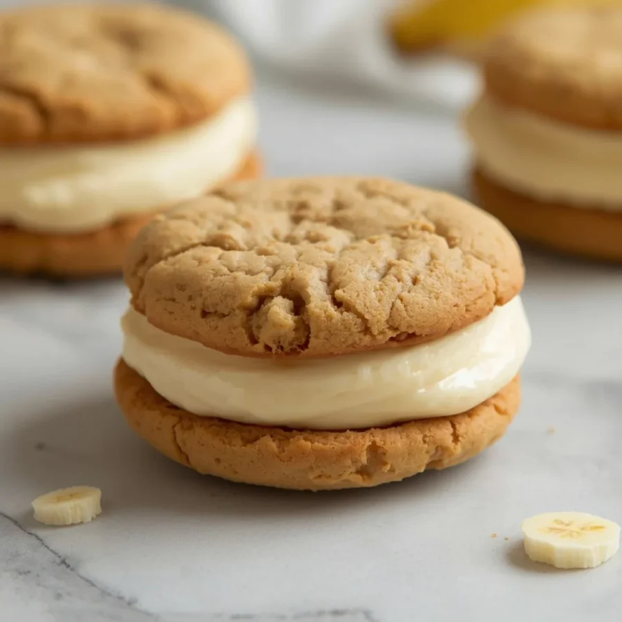 Banana Pudding Cookie Sandwiches