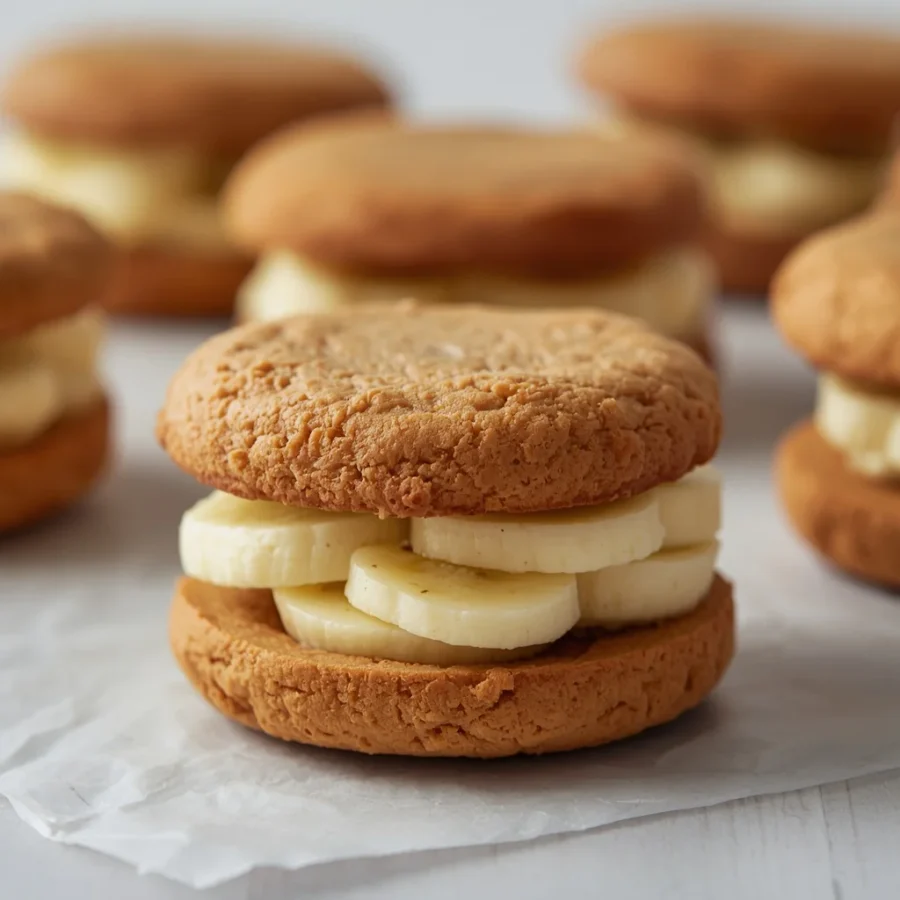 Banana Pudding Cookie Sandwiches